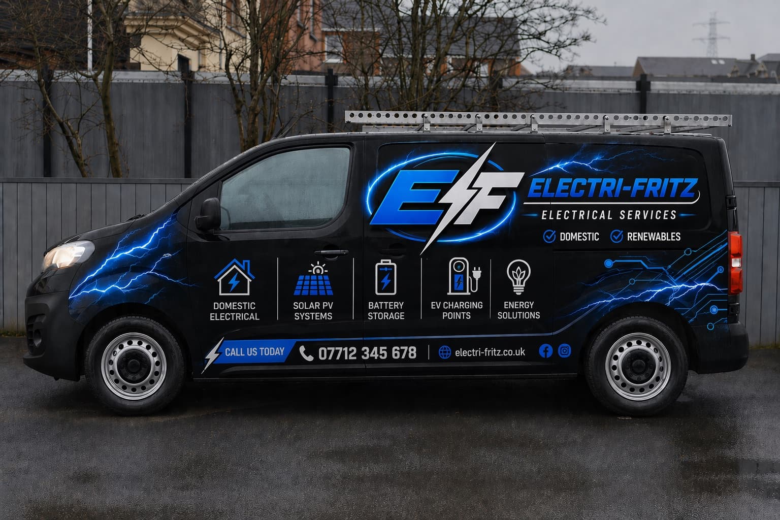 John and the Electri-Fritz Electrical Services van